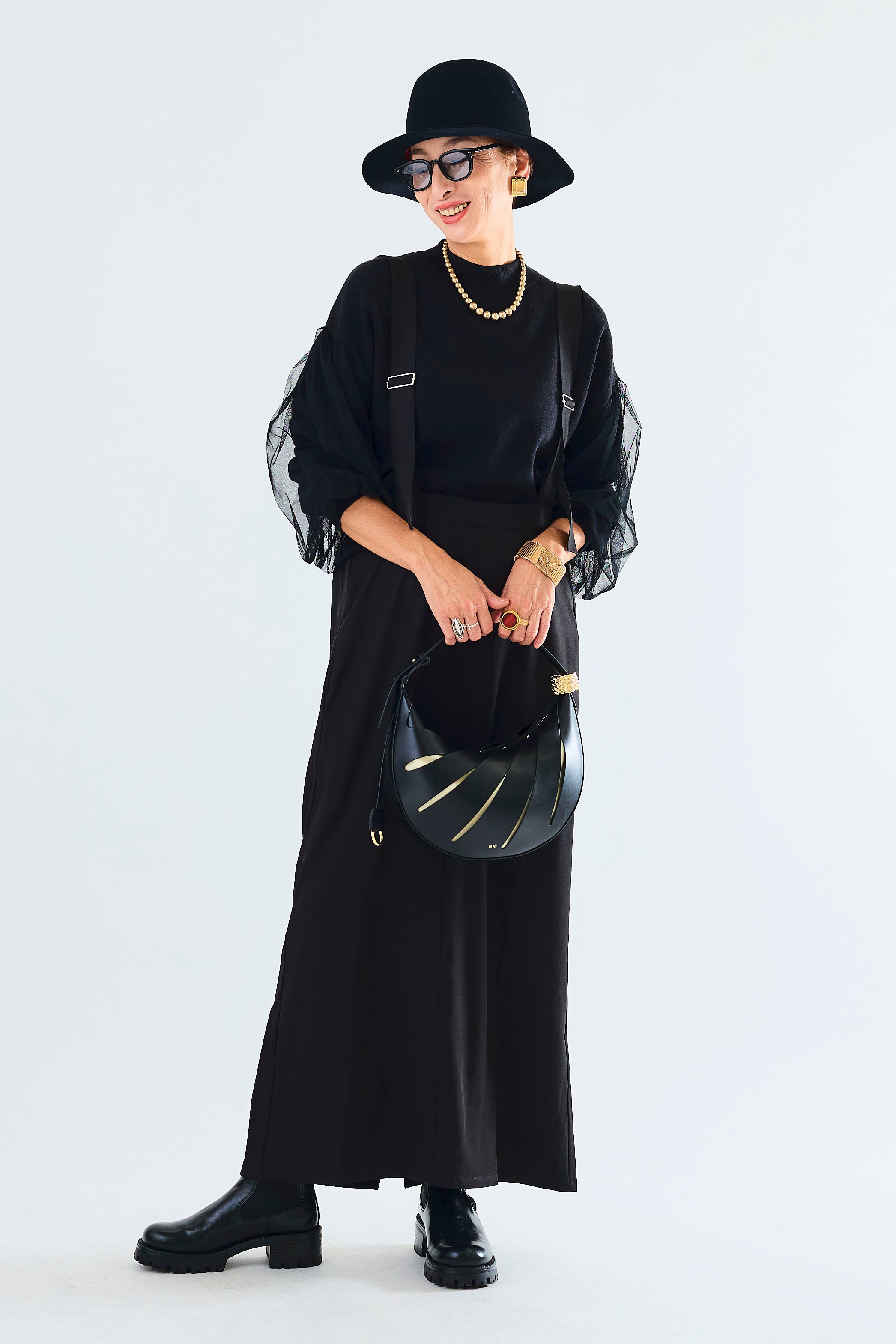 即納】Iラインサロペットワンピース – AIJAN