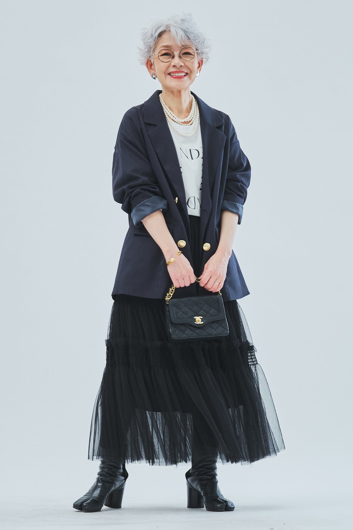 【新品】Fitmore ポケットチュールフリルジャンスカ ブラック ロング ポケットチュールフリルジャンスカ【宅配便】 | Fit more