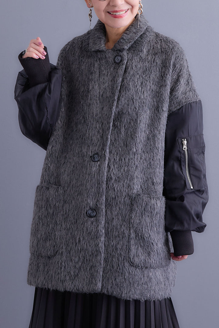 【予約】チュールレイヤードMA-1シャギーオーバーコート