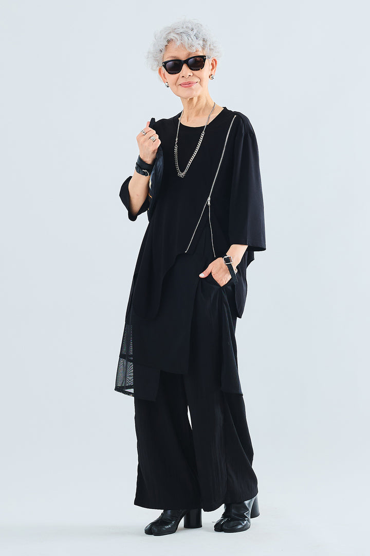 【予約】ZIPデザインカーブスリットT