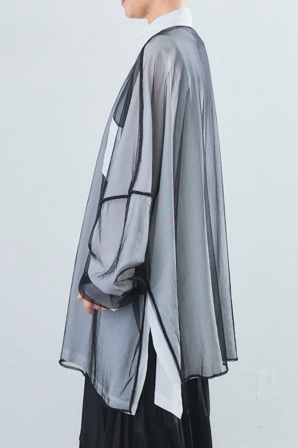 【SET】オーバーチュールレイヤードロングシャツ+アシンメトリープリーツスカート(2set)