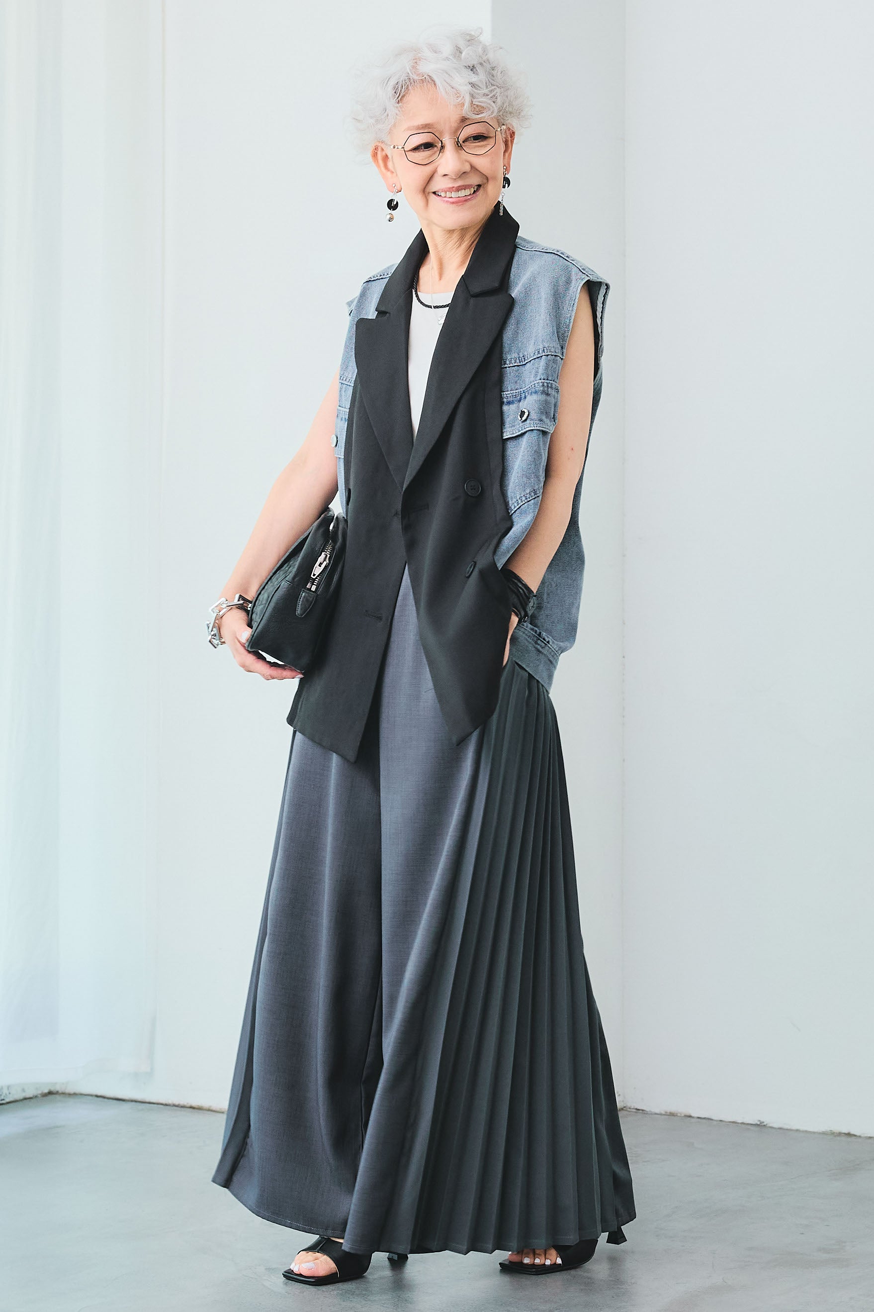 即納】デニムリメイクテーラードベスト – AIJAN