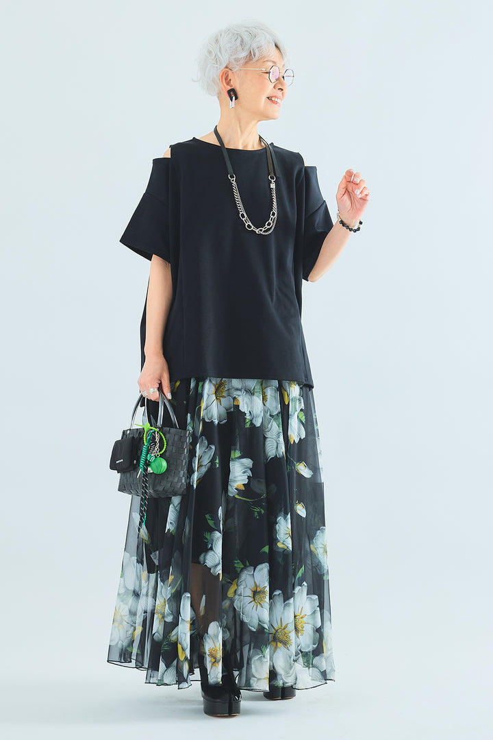 【予約】カッティングショルダーオーバートップス