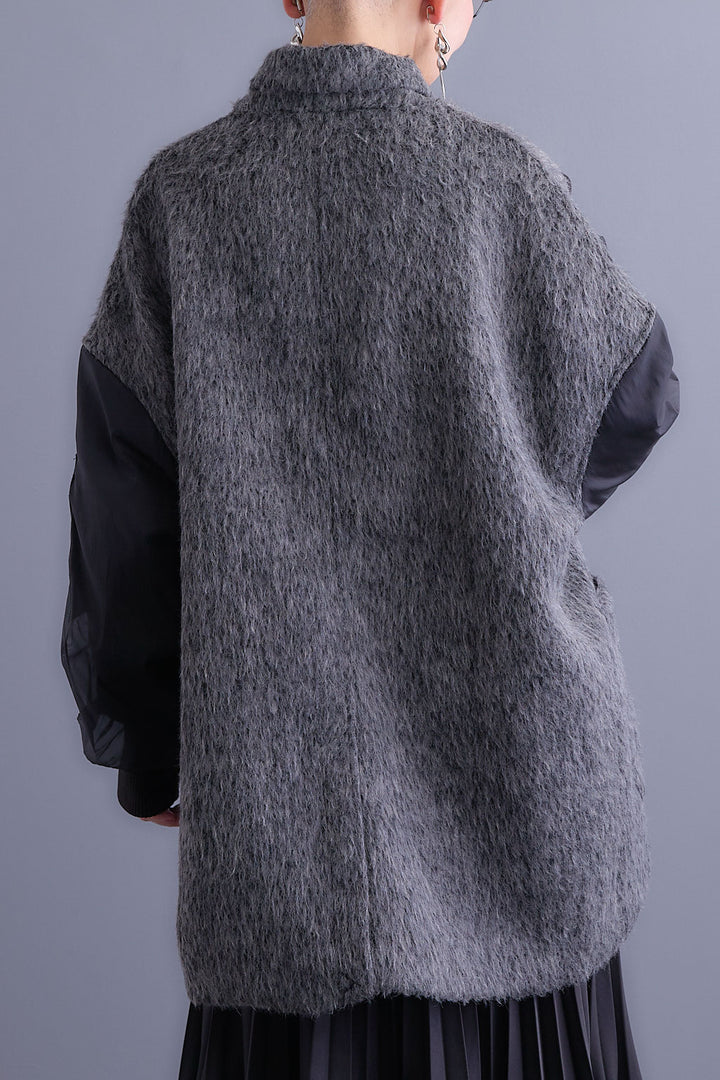 【予約】チュールレイヤードMA-1シャギーオーバーコート