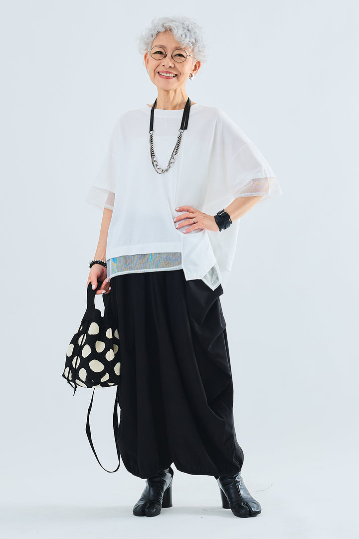 【予約】メッシュドッキングアシンメトリーT