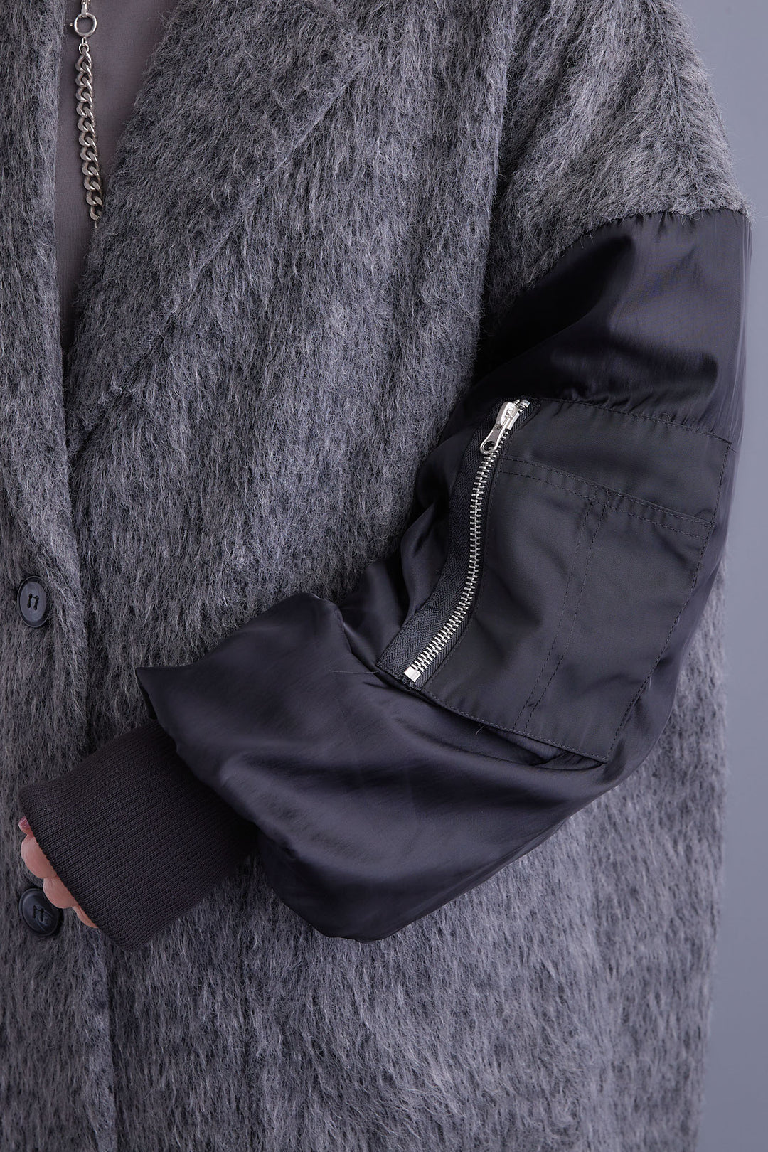 【予約】チュールレイヤードMA-1シャギーオーバーコート