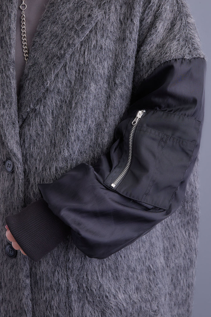 【予約】チュールレイヤードMA-1シャギーオーバーコート