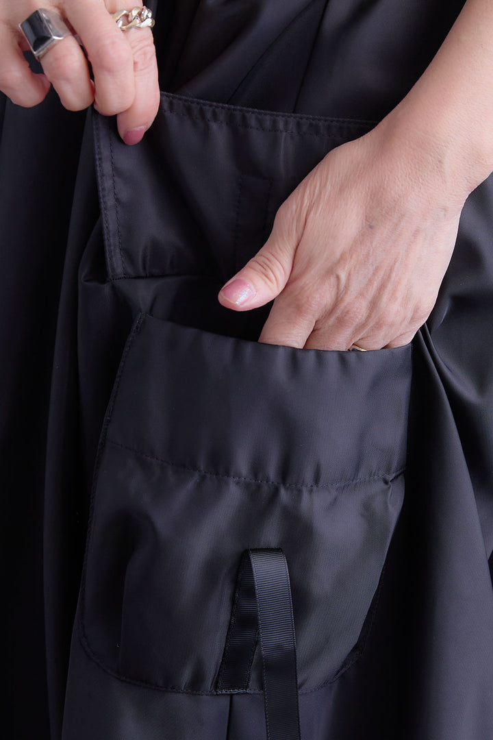 【SET】ワイドリブドルマンニット+バルーンミリタリースカート(2set)