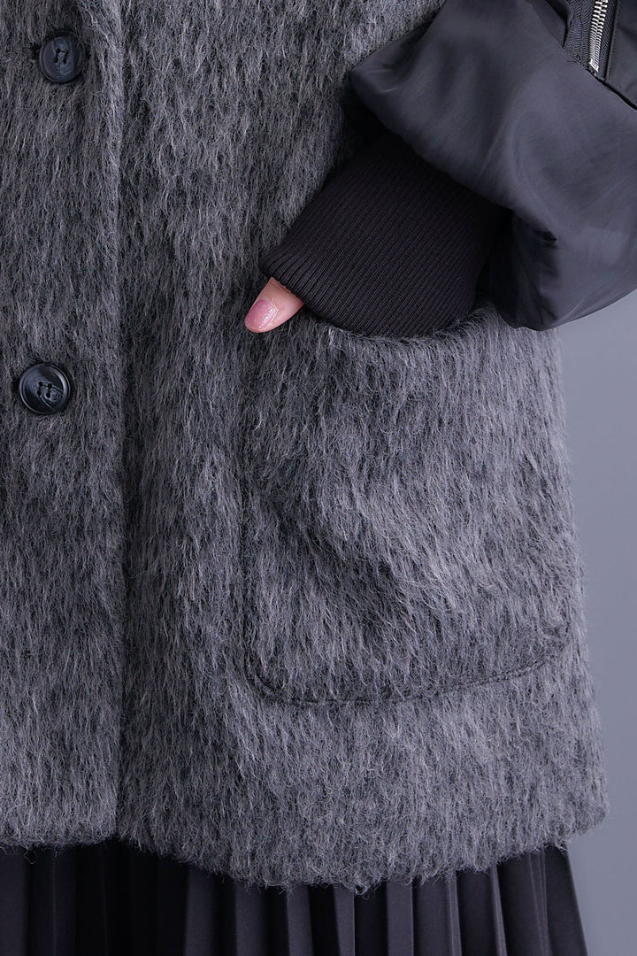 【予約】チュールレイヤードMA-1シャギーオーバーコート