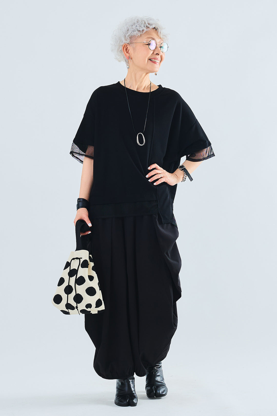 【予約】メッシュドッキングアシンメトリーT