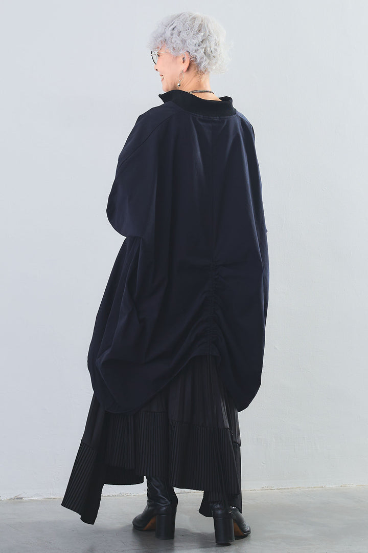 【SET】"CREAT"オーバースリットT+バックロングドルマンブルゾン+アシンメトリープリーツスカート(3set)