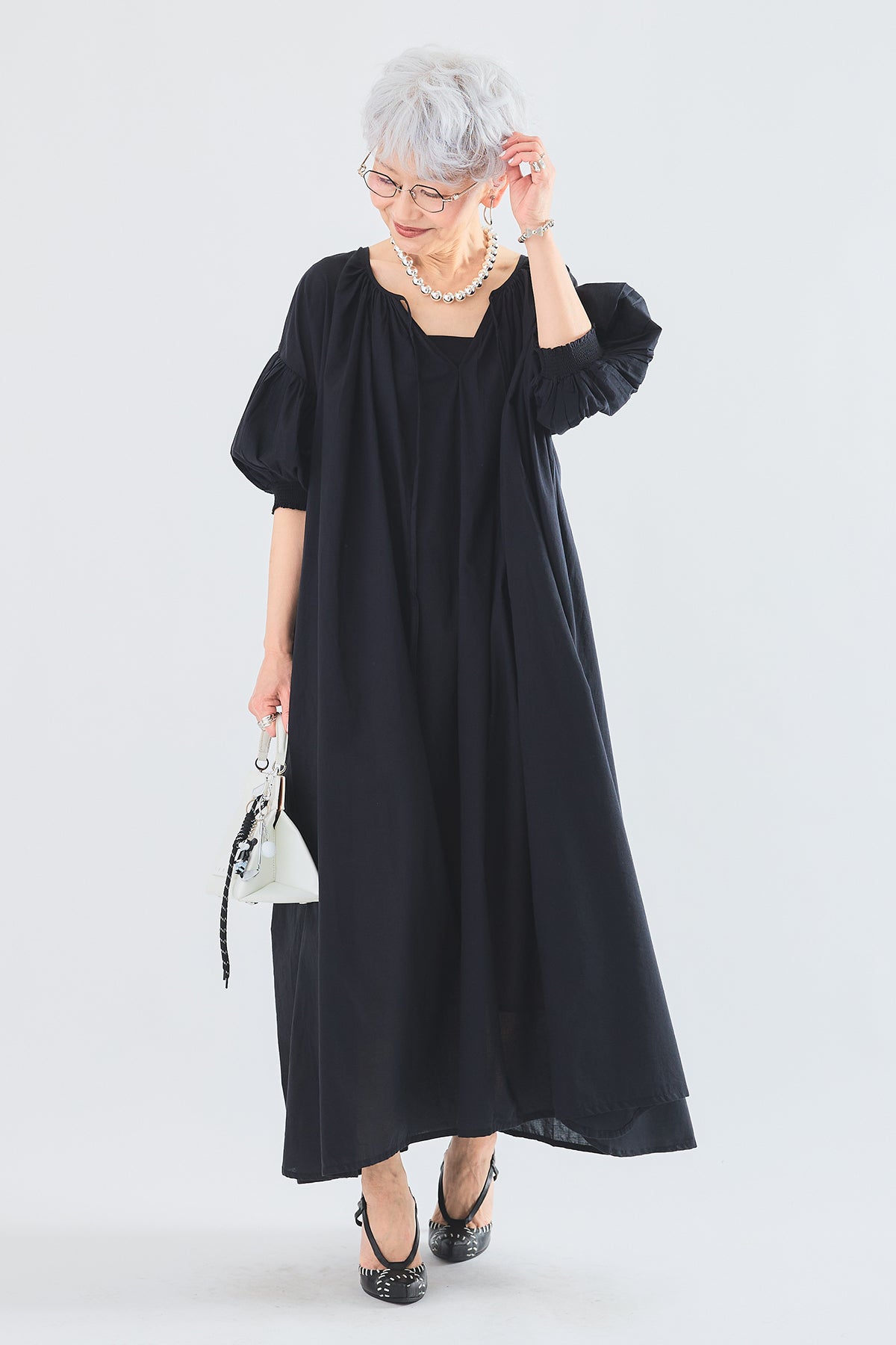 即納】前後2wayキャブリックギャザーワンピース – AIJAN