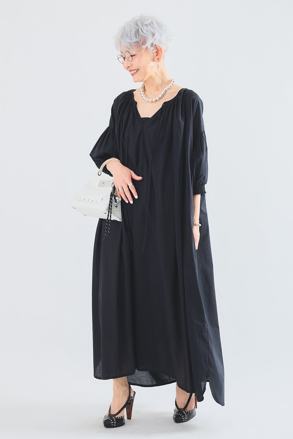 即納】前後2wayキャブリックギャザーワンピース – AIJAN