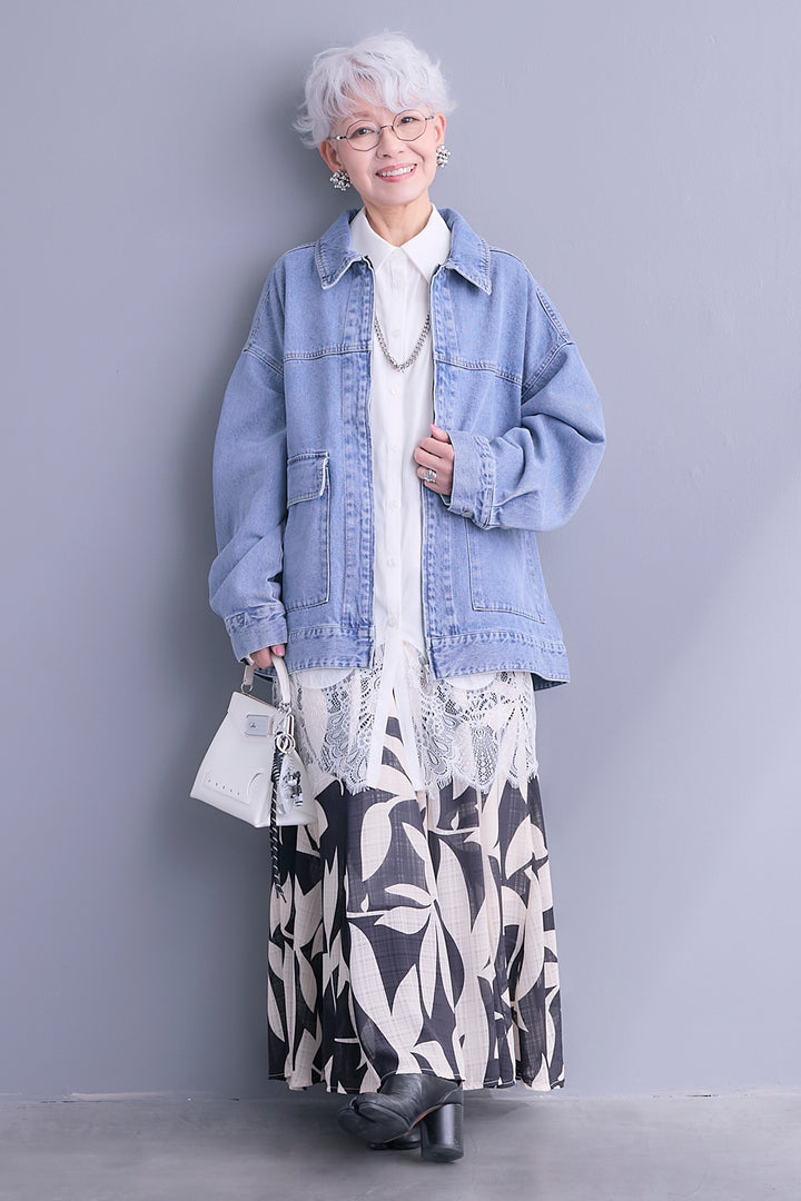 【予約】リーフアートフレアスカート