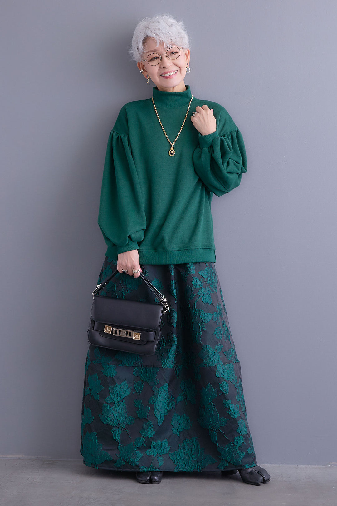 【予約】ジャガードフラワースカート