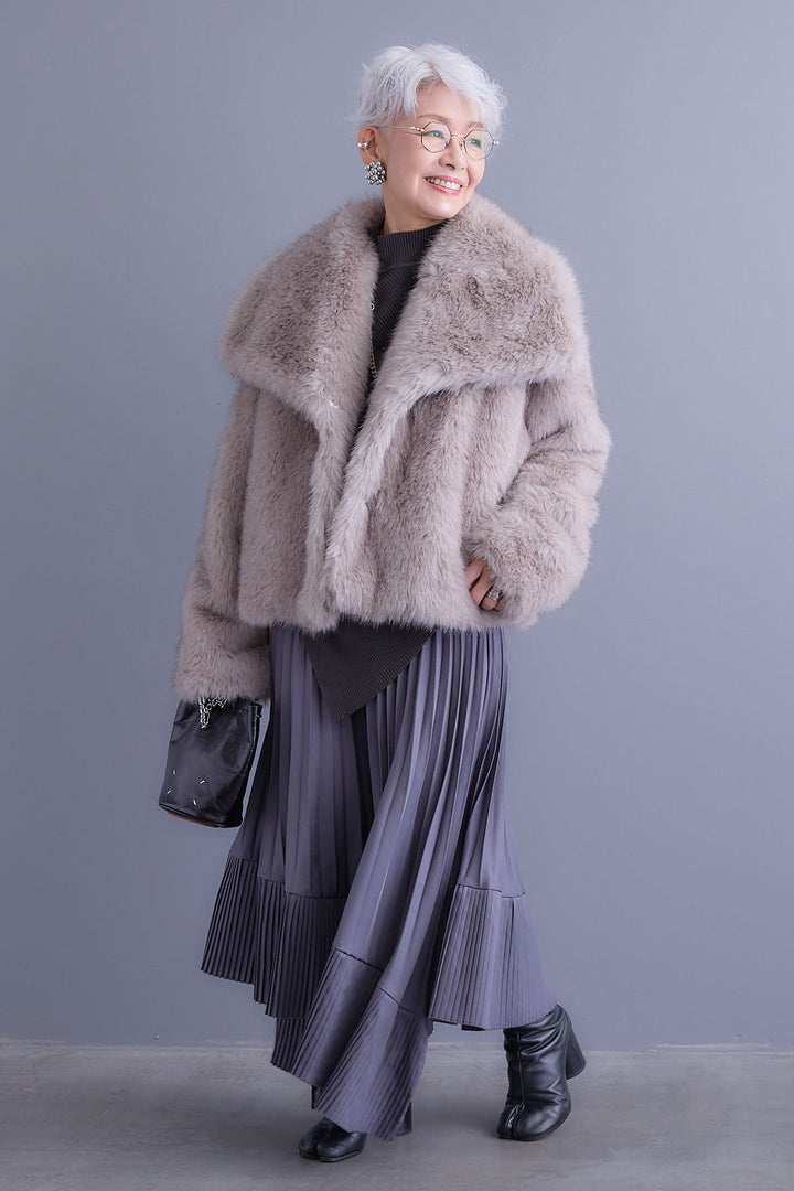 【新色追加】【予約】アシンメトリープリーツスカート