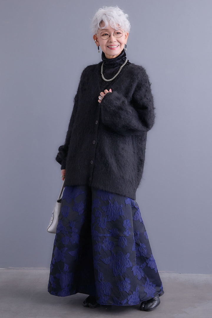 【予約】シャギーVネックニットカーディガン