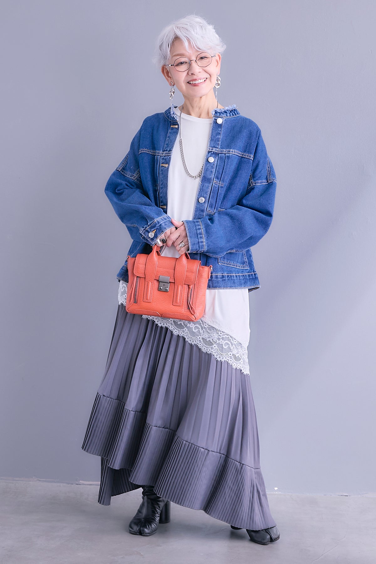 予約】ノーカラーオーバーサイズデニムジャケット – AIJAN