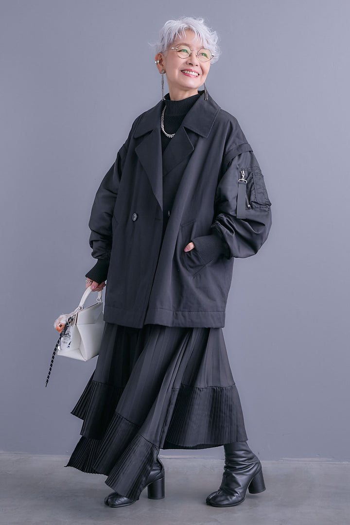 【予約】シャーリングMA-1オーバートレンチ【2WAY】