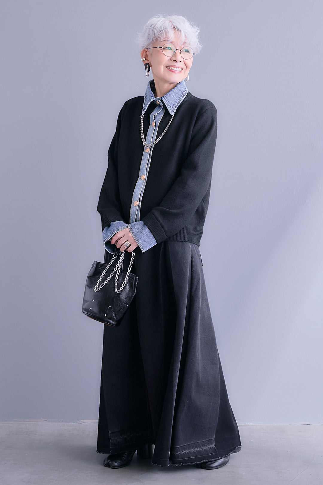 【予約】プリーツタックデニムスカート