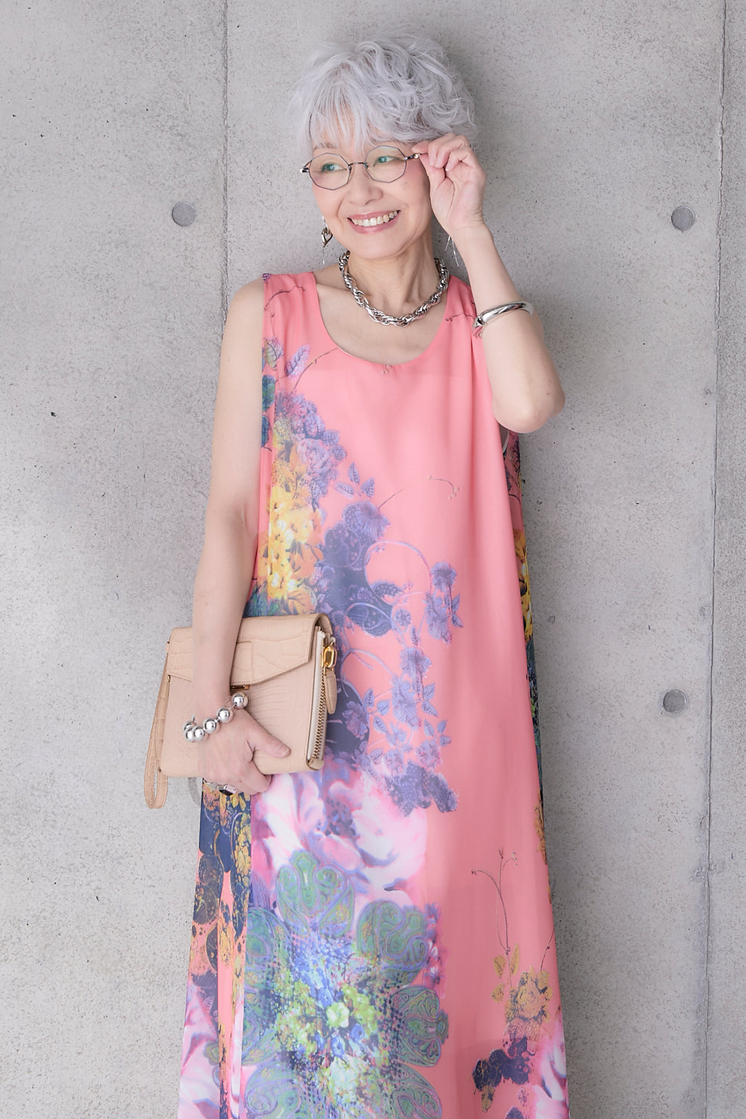 【予約】サンセットボタニカルフラワーサマードレス