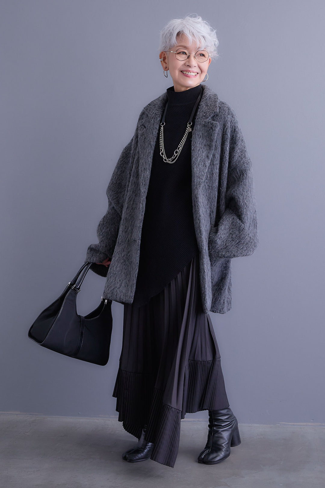 【新色追加】【予約】アシンメトリープリーツスカート