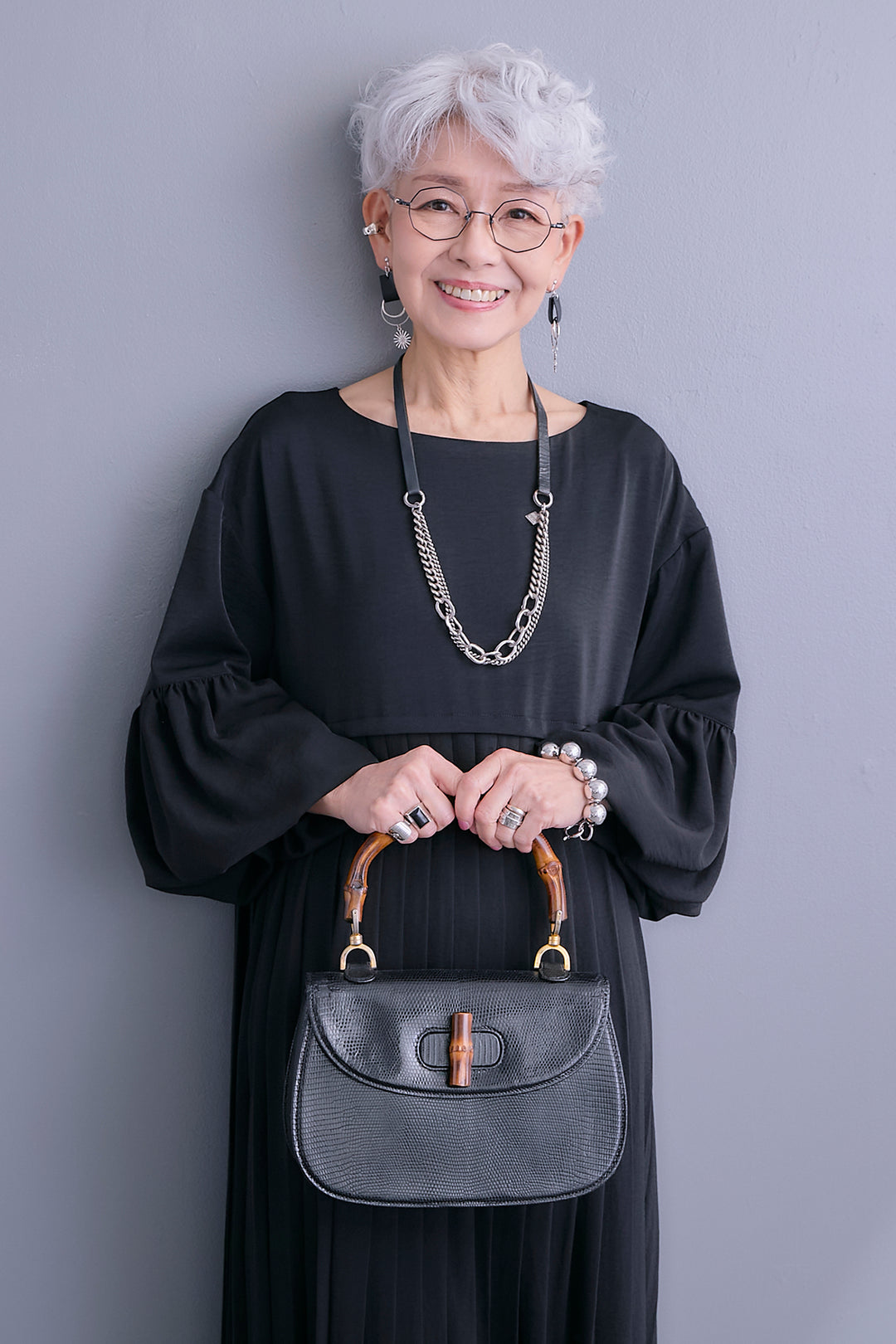 【予約】バルーンスリーブプリーツデザインワンピース