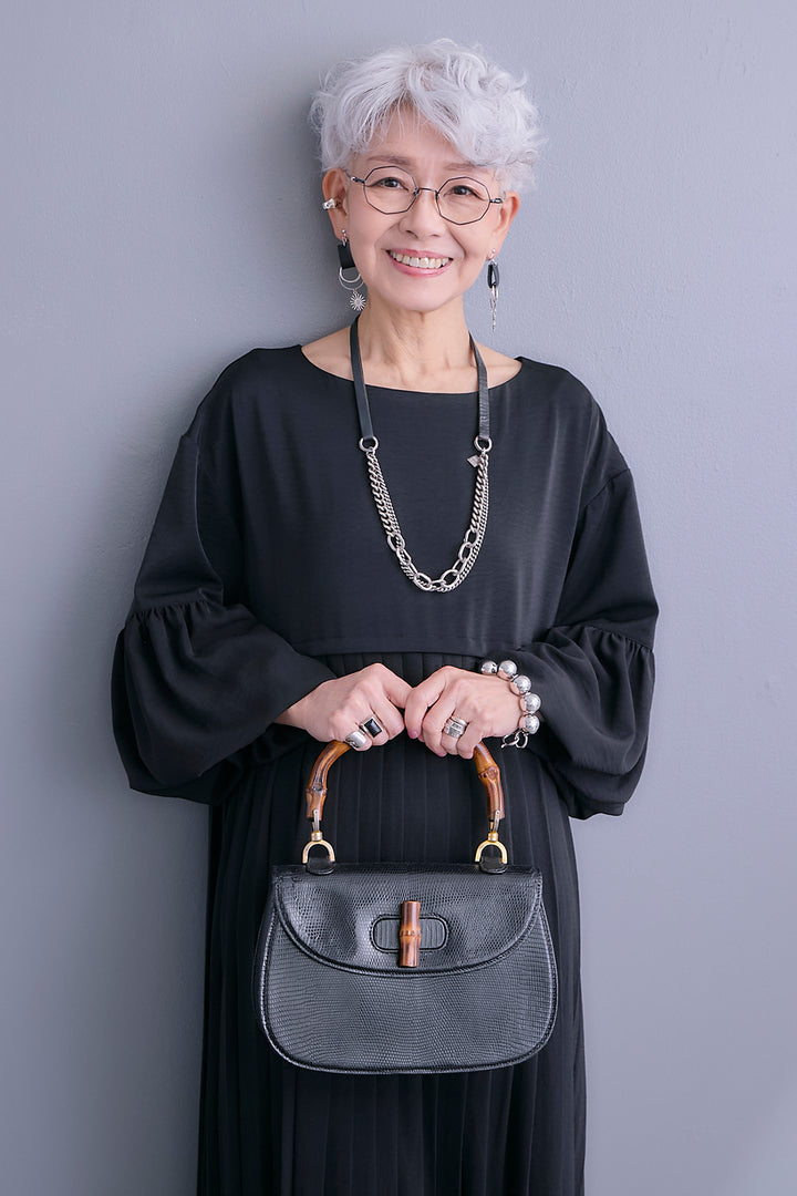 【予約】バルーンスリーブプリーツデザインワンピース