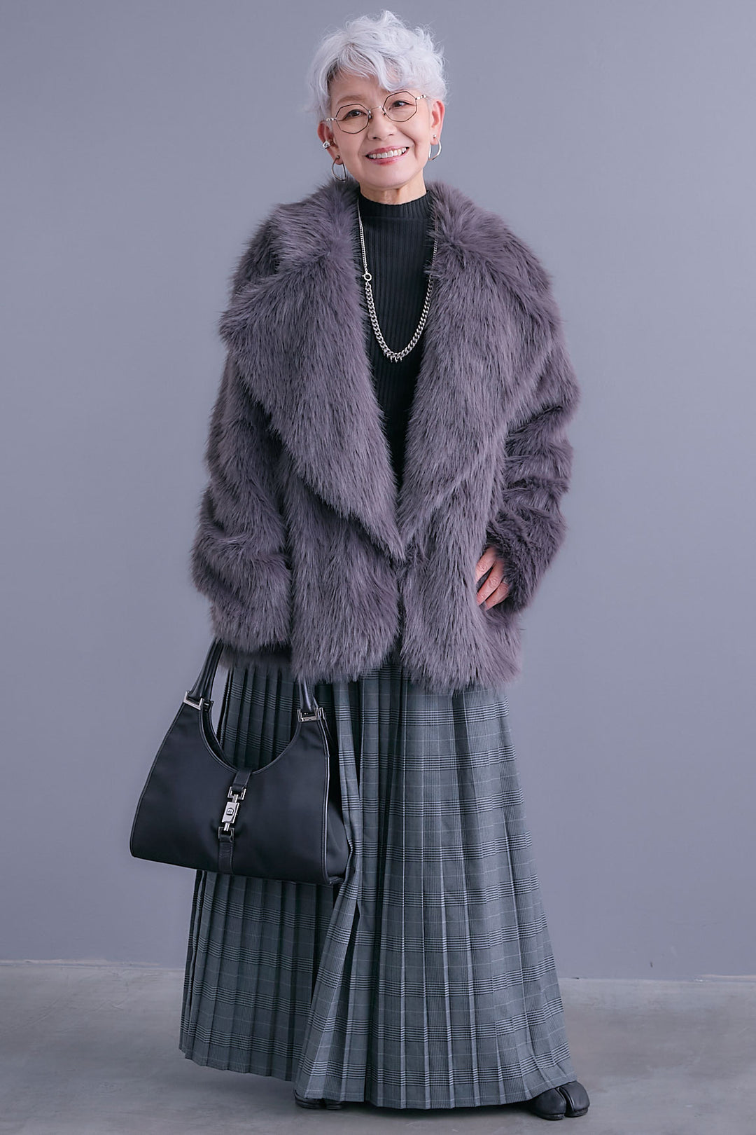 【予約】テーラードカラーファーコート