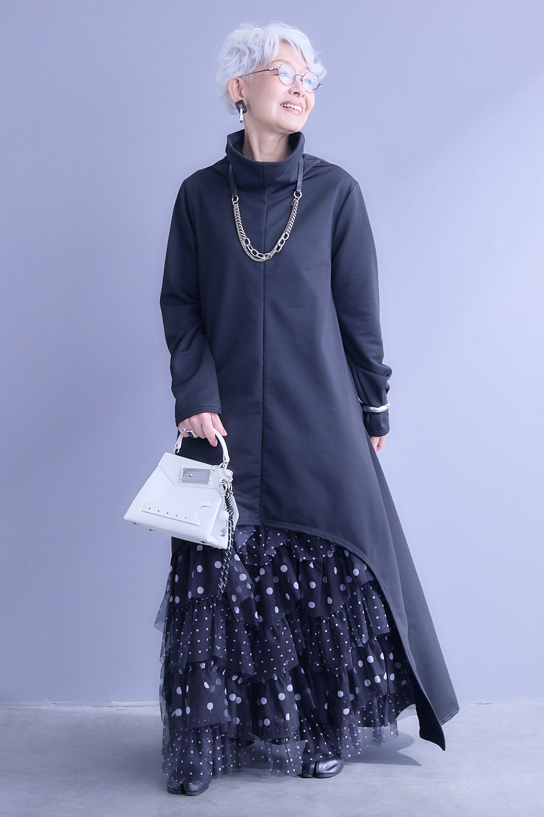 【予約】ドットレイヤードチュールスカート