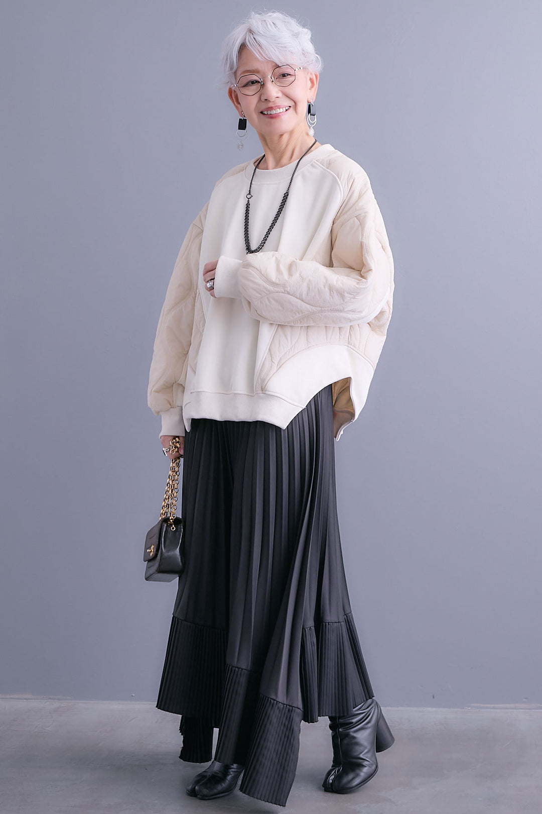 【予約】キルティングドッキングデザインプルオーバー