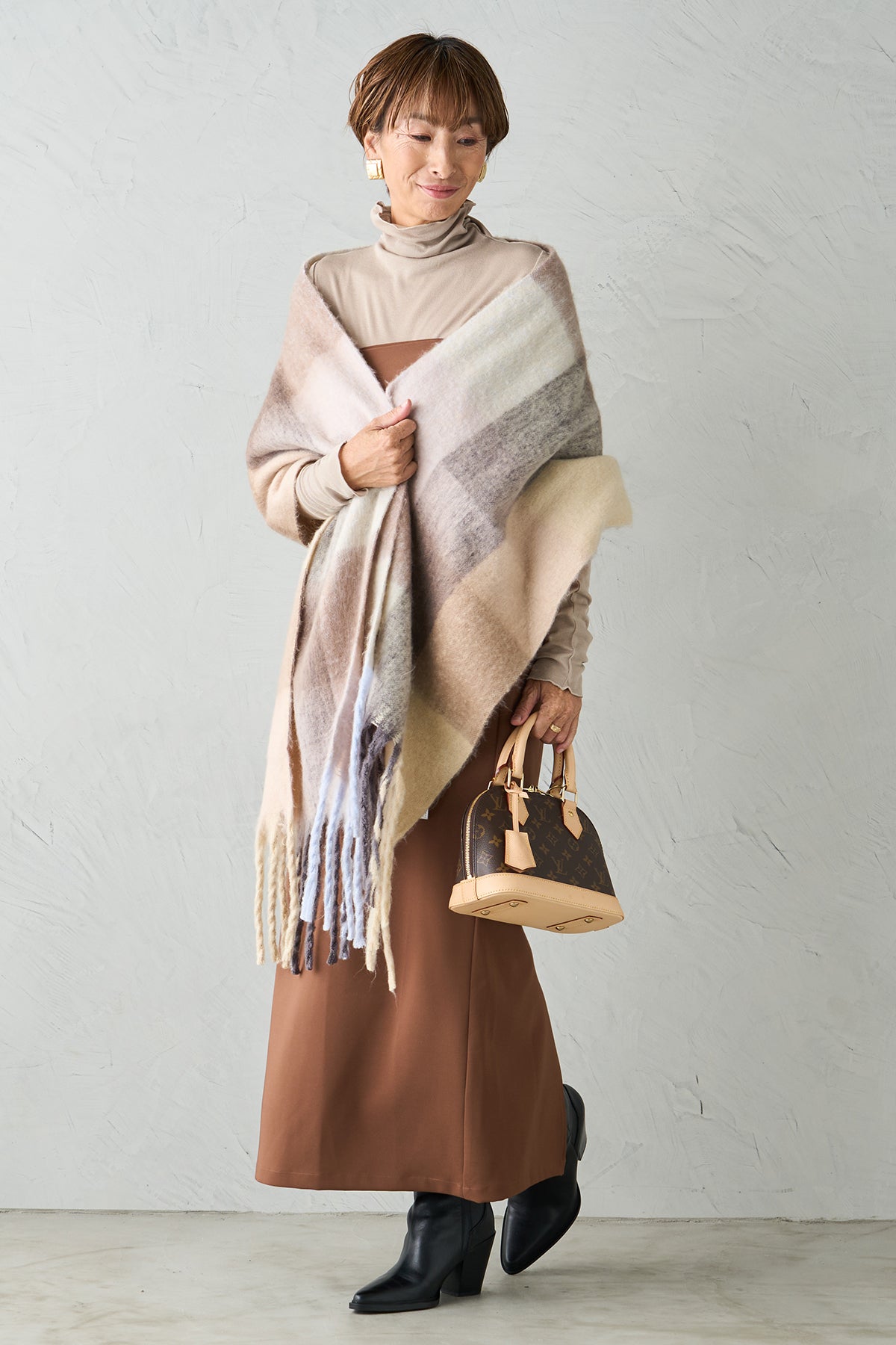 ami ベージュ マフラー フリンジ付き アミパリス フリンジマフラーベージュ ami ベージュ フリンジマフラー