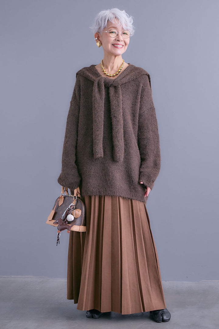 【予約】カーデケープVネックニット