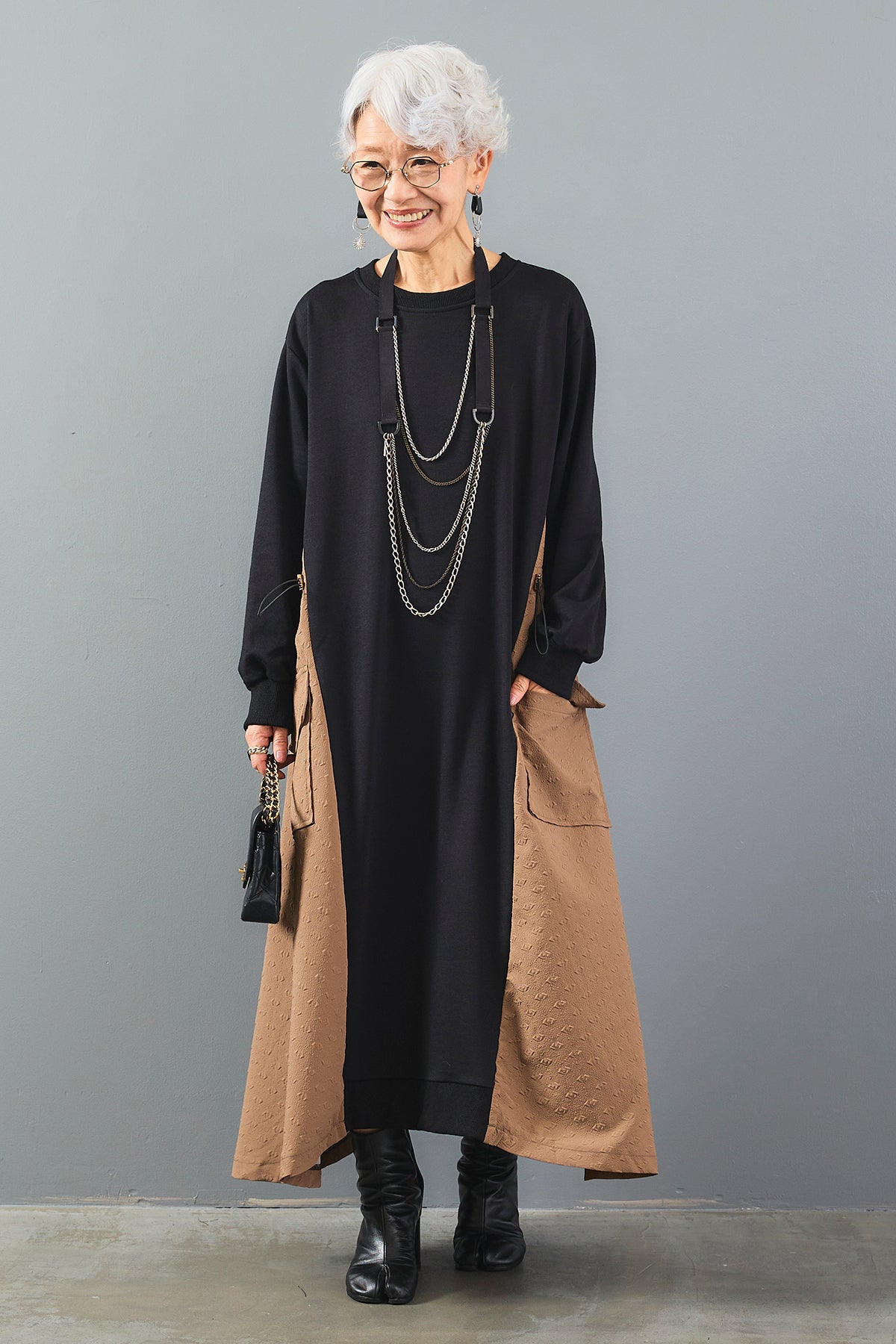 ジャガードコンビネゾンロングワンピース ジャガードコンビネゾンロングワンピース