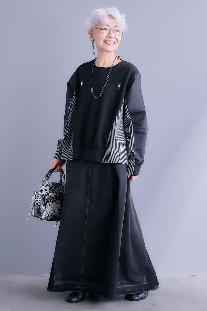 【予約】プリーツタックデニムスカート