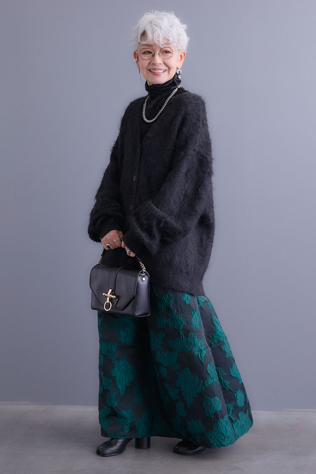 【予約】クラッシュベロアハイネックシアートップス