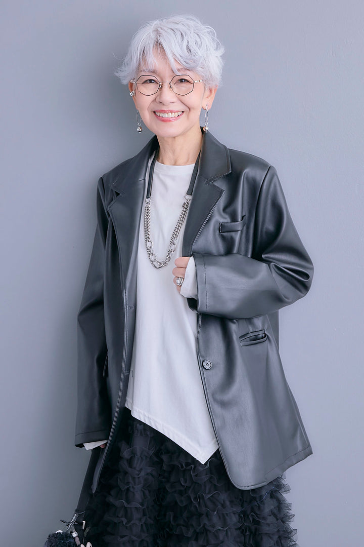 【予約】ソフトレザーテーラードジャケット