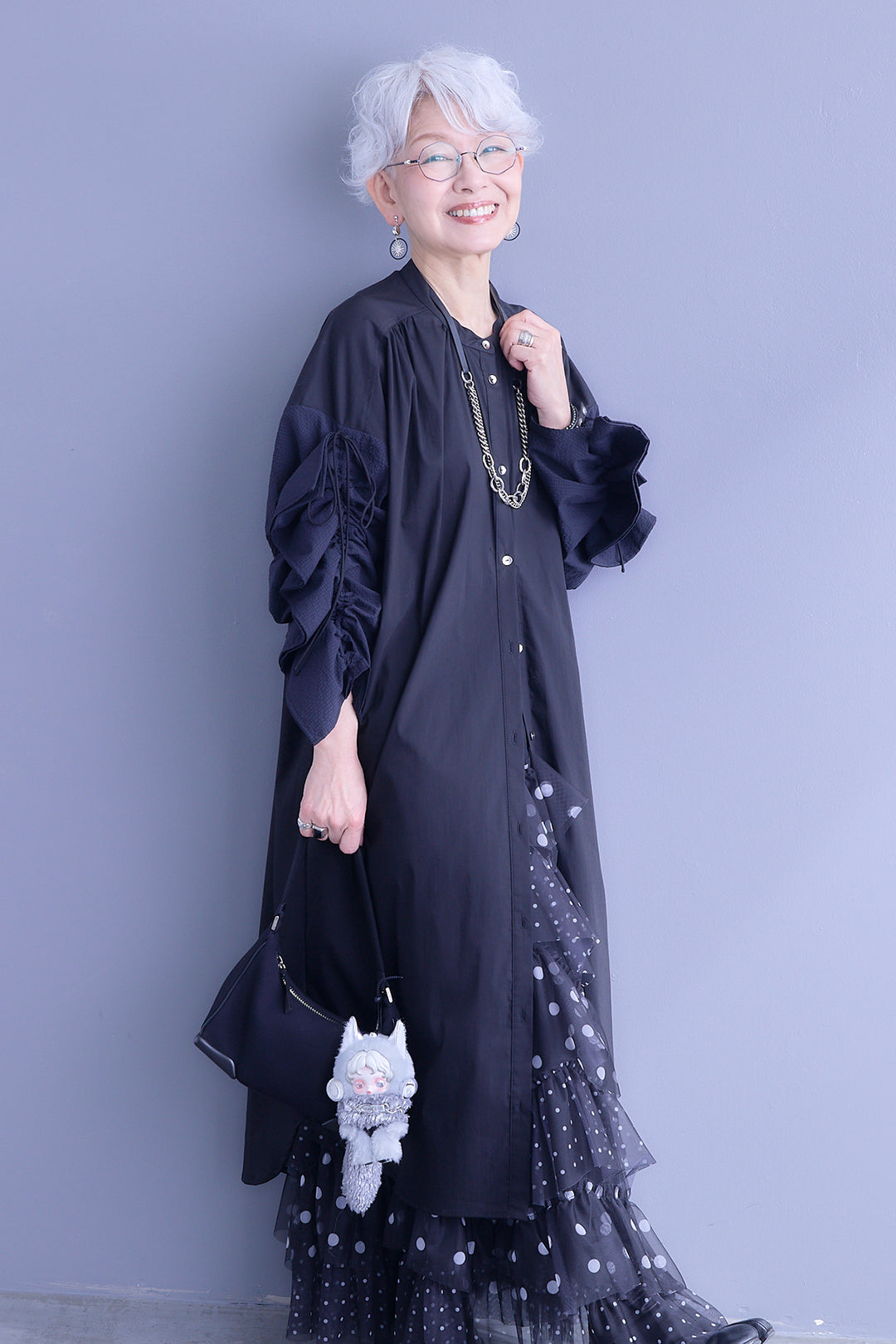 【予約】ドロストスリーブシャツワンピース