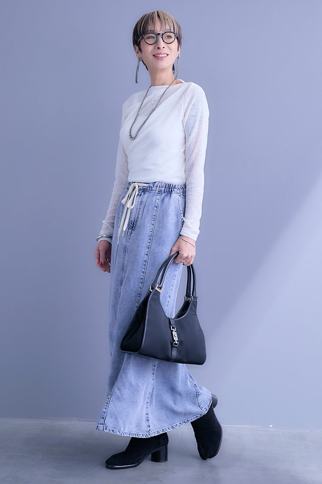 【予約】接触冷感テンセルデニムマーメイドフレアスカート