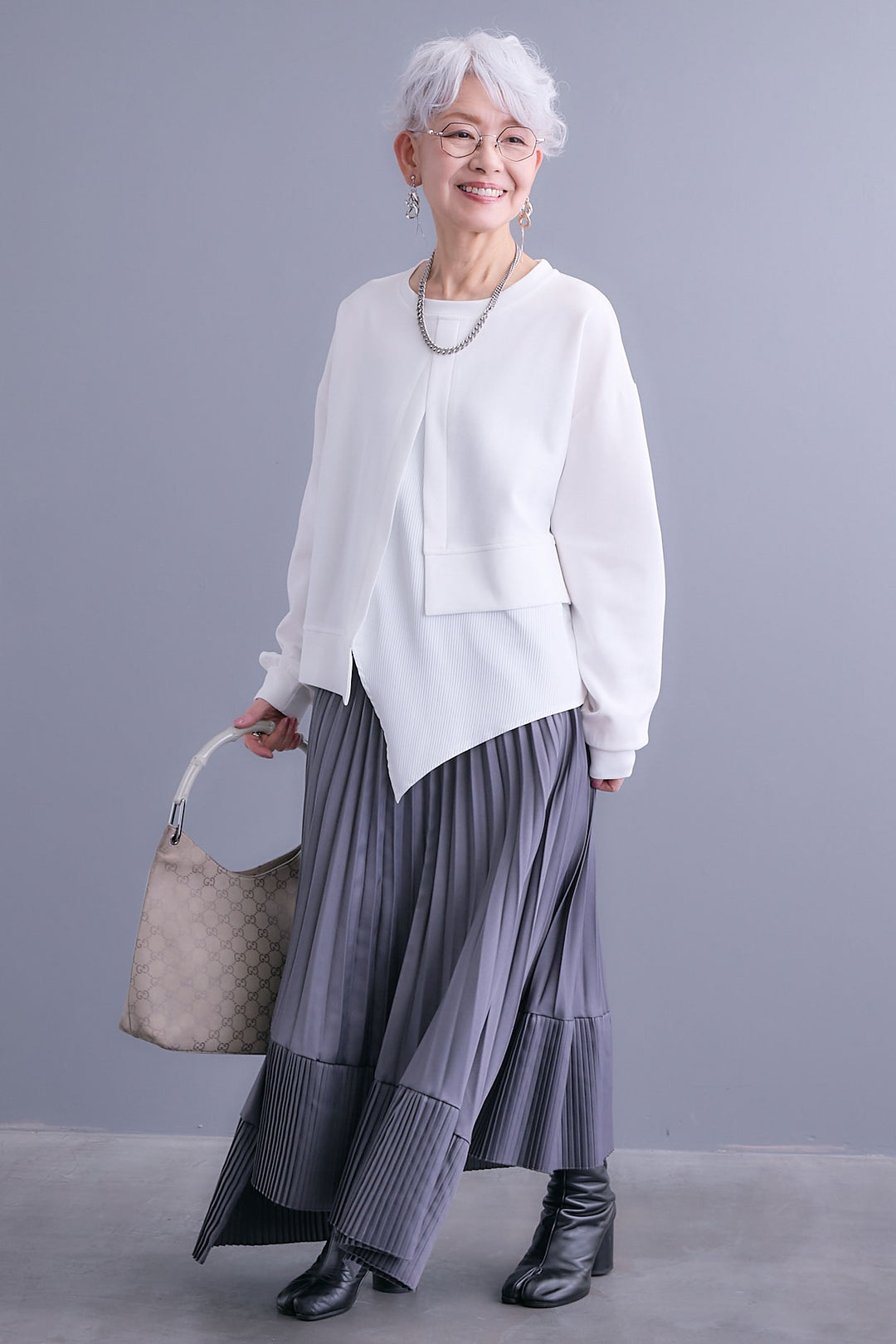 【予約】レイヤードデザインアシンメトリープルオーバー