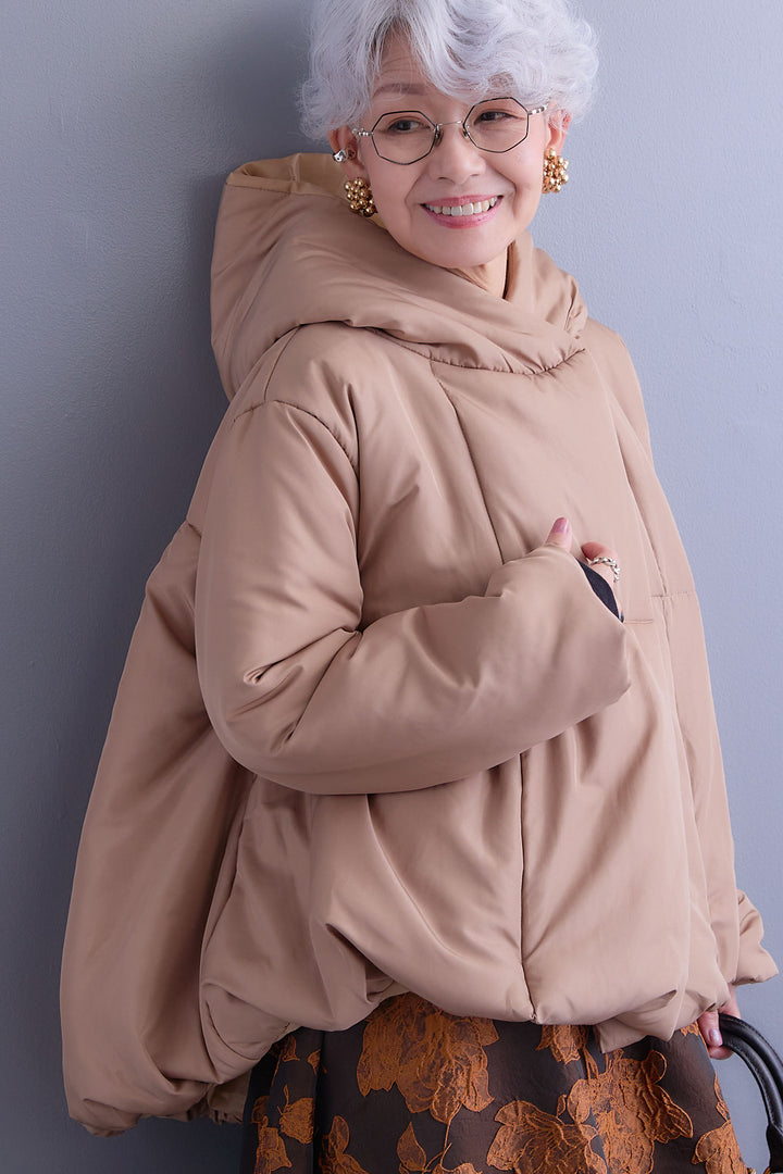 【SET】バルーンシルエットエアパフジャケット+ジャガードフラワースカート(2set)