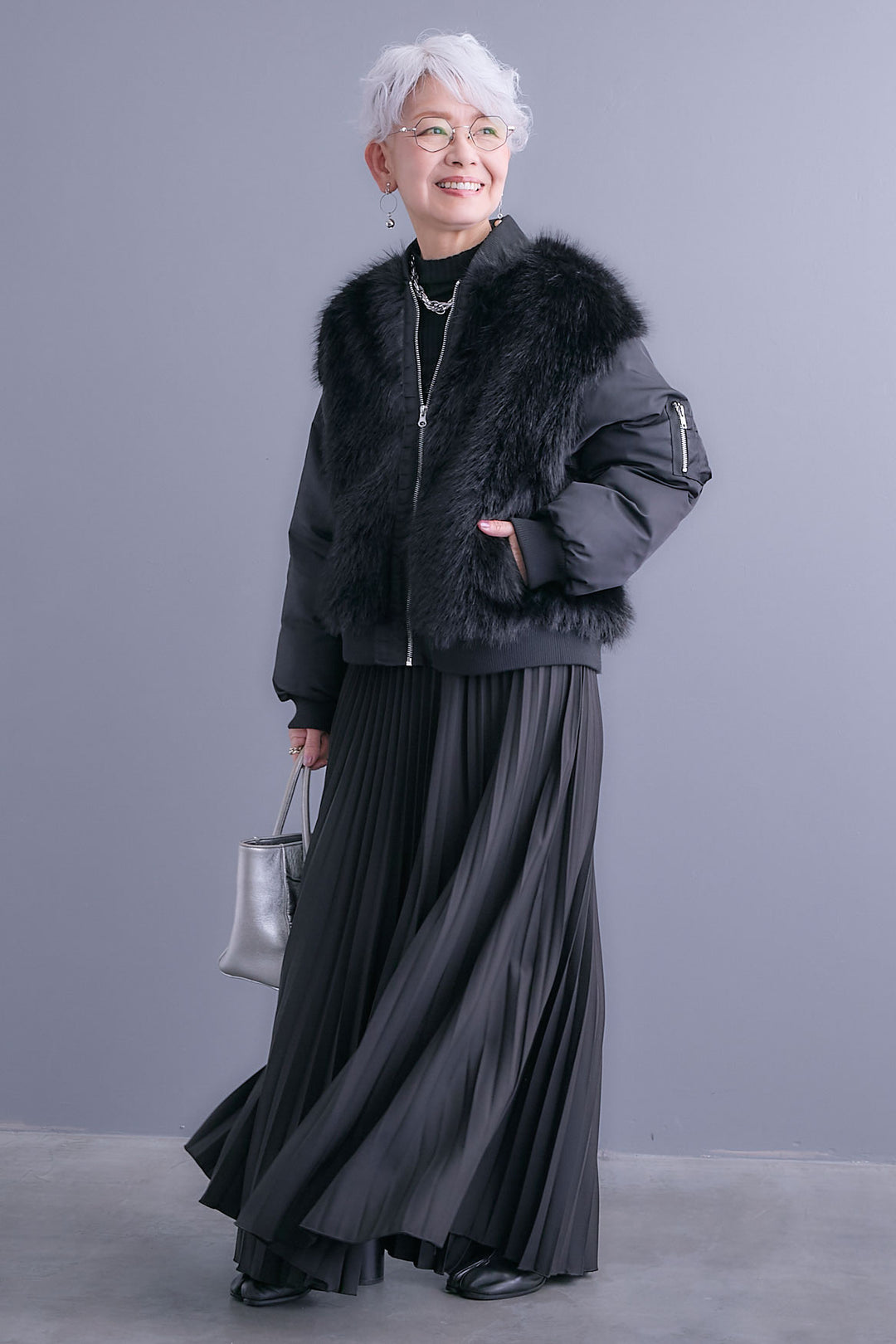 【予約】ルーズロングプリーツスカート