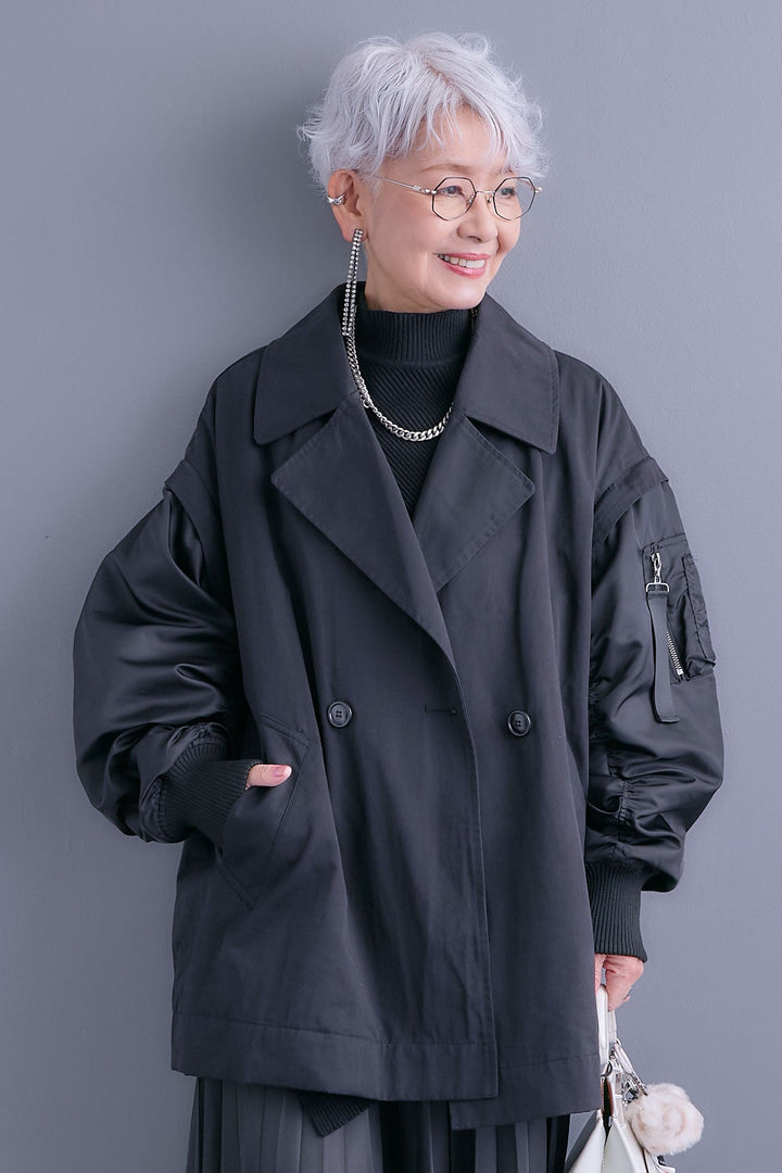 【予約】シャーリングMA-1オーバートレンチ【2WAY】