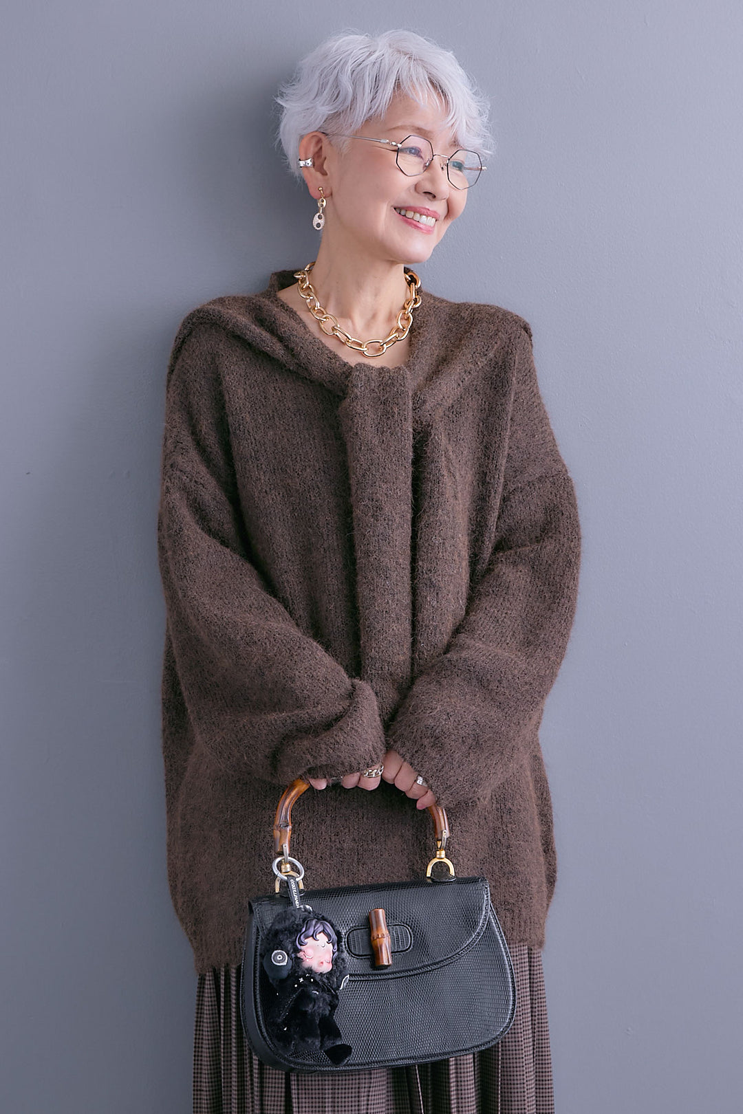 【予約】カーデケープVネックニット