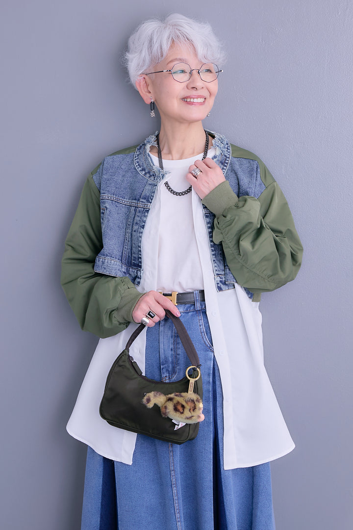 【予約】MA-1×デニムレイヤードデザインシャツ