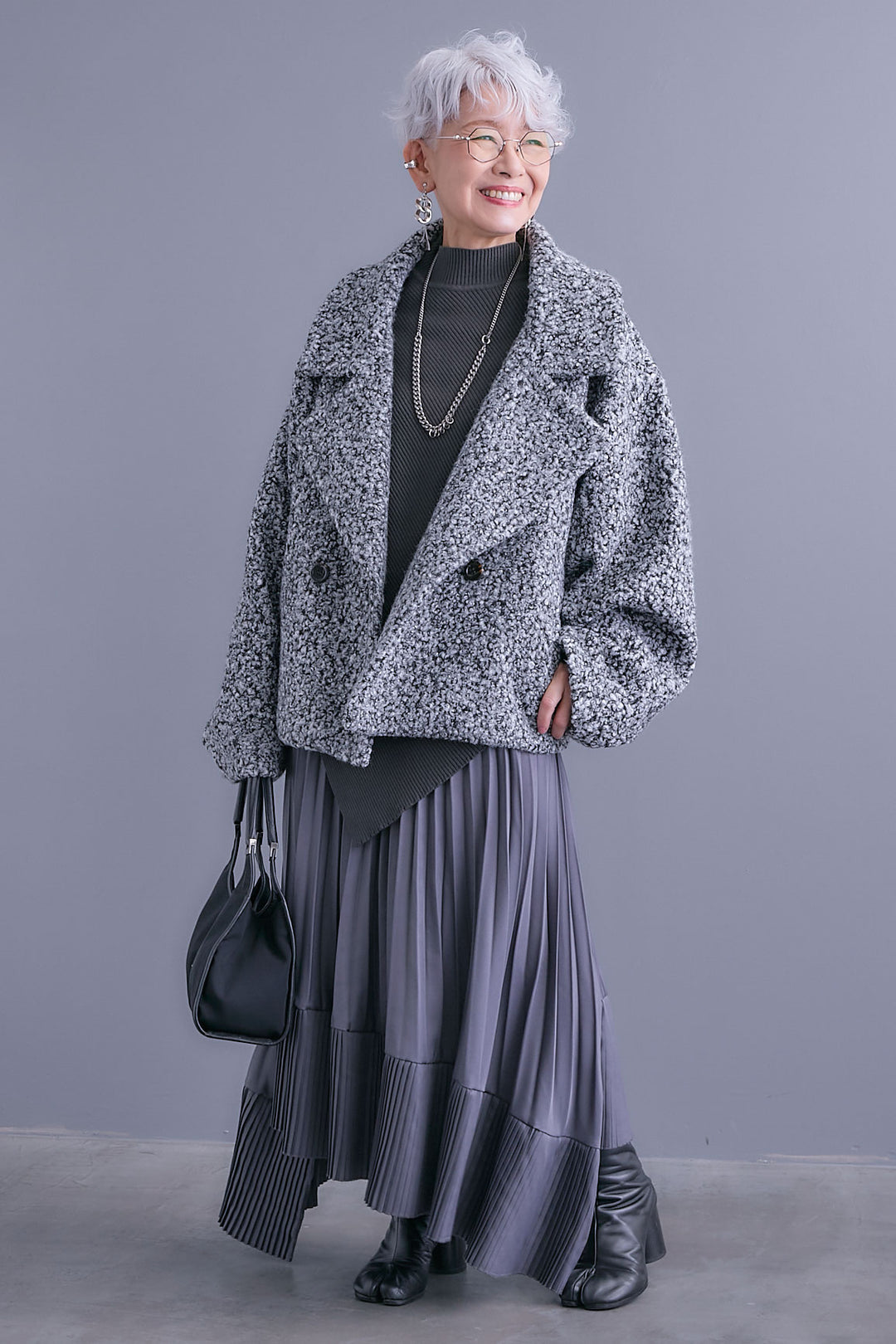 【予約】ブークレーオーバーミディコート