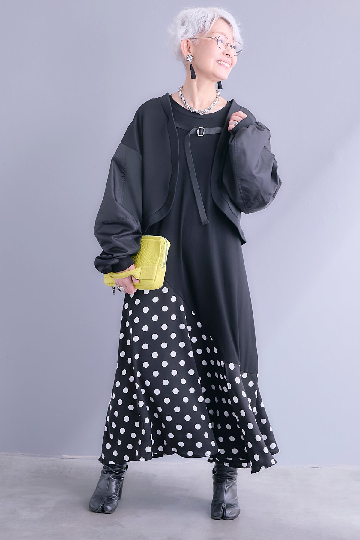 予約】アシメドットデザインワンピース – AIJAN