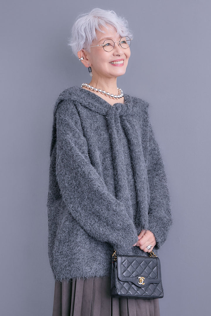 【予約】カーデケープVネックニット