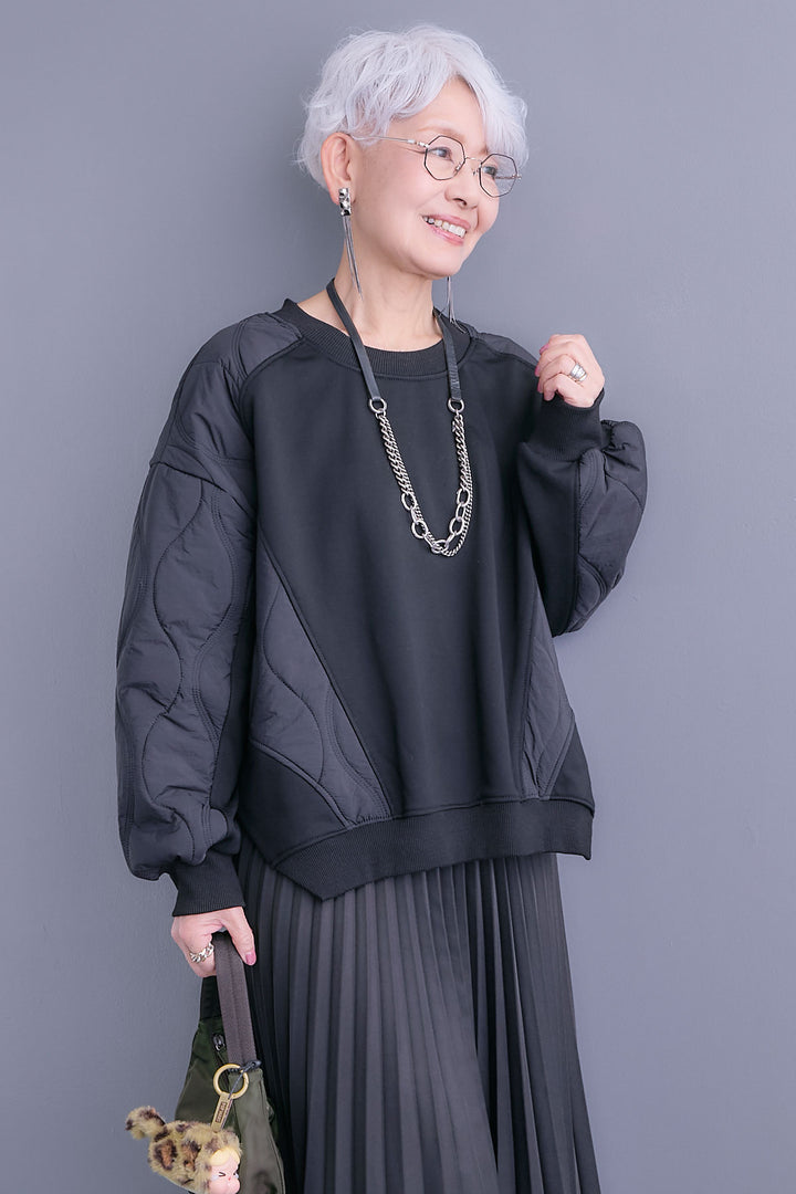 【予約】キルティングドッキングデザインプルオーバー