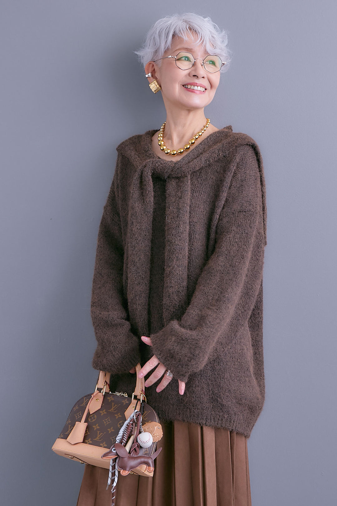 【予約】カーデケープVネックニット